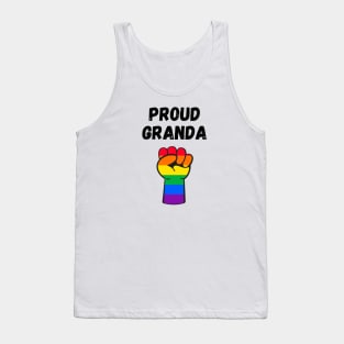 Proud Granda Rainbow Pride T Shirt Design Tank Top